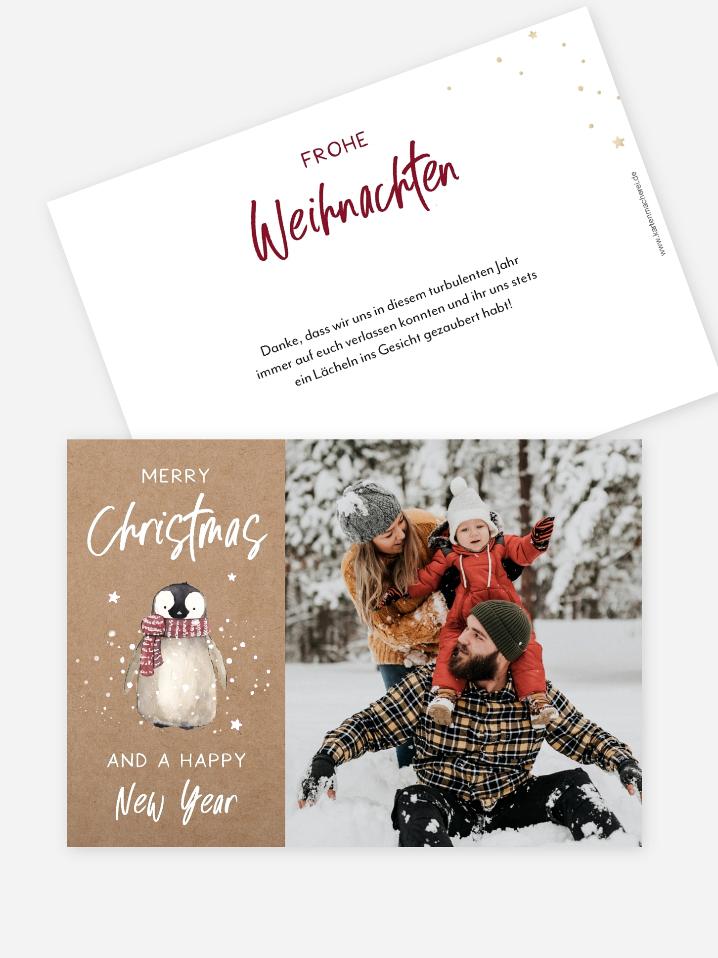 Weihnachtskarte Schneezauber