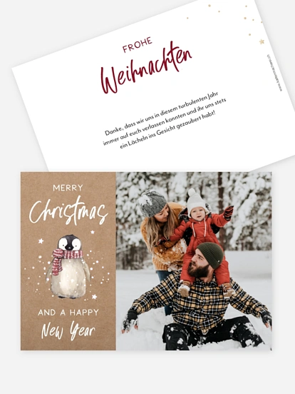 Weihnachtskarte Schneezauber