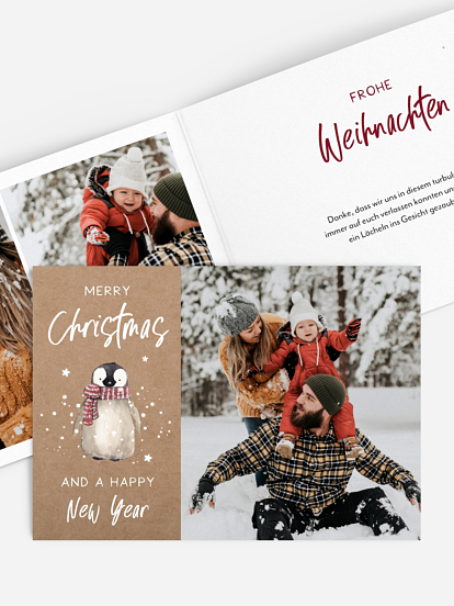 Weihnachtskarte Schneezauber