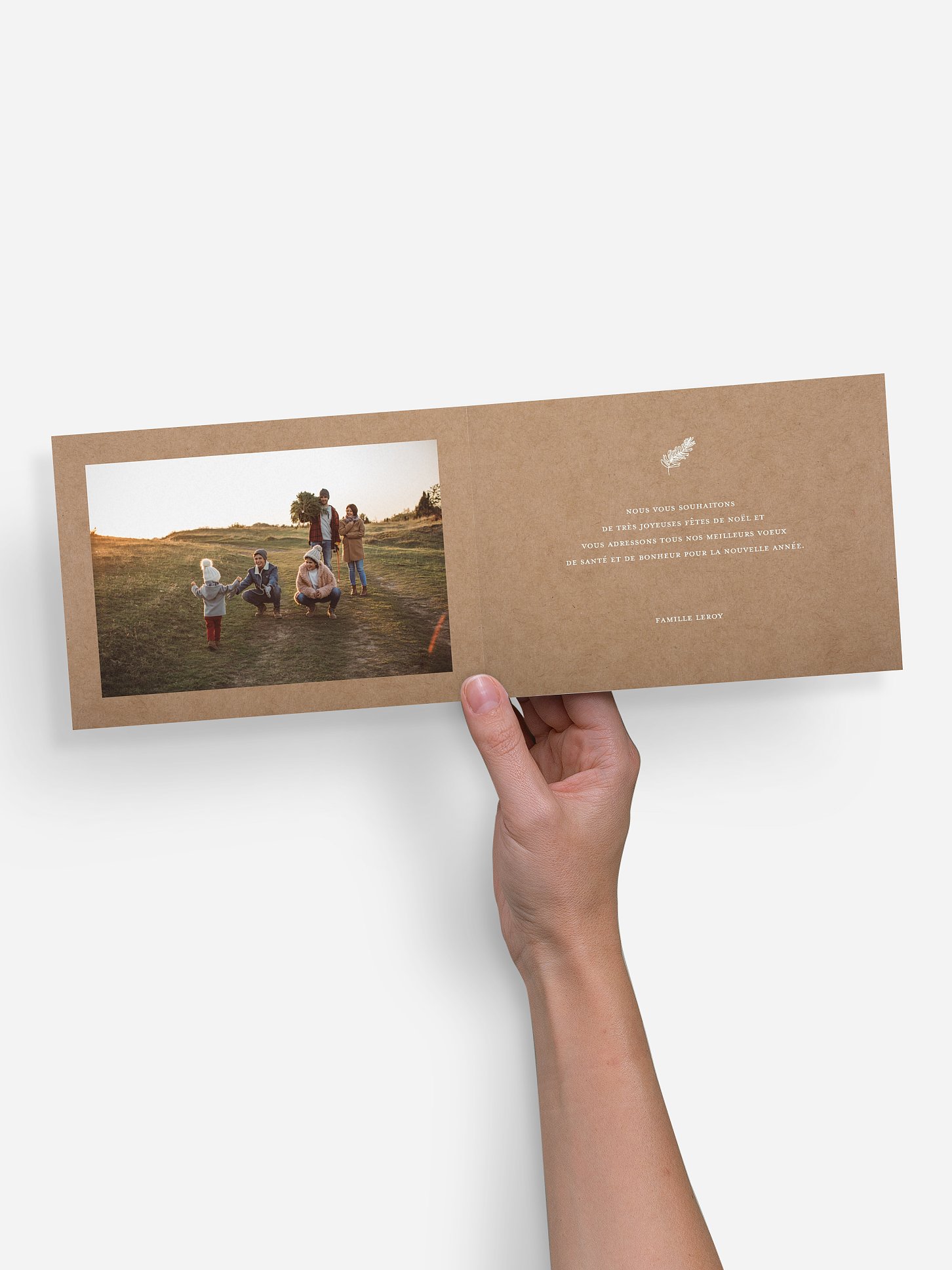 Carte de Noël Branches blanches