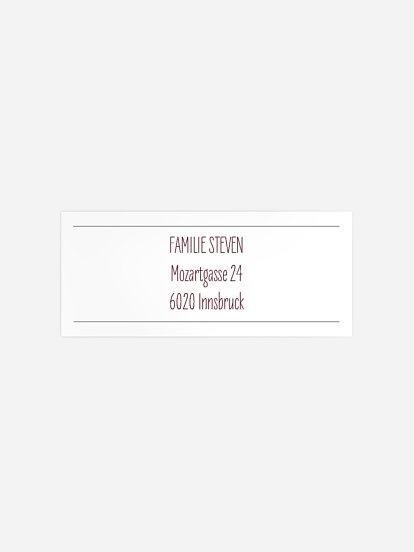 Absenderaufkleber Weihnachten Clear Christmas