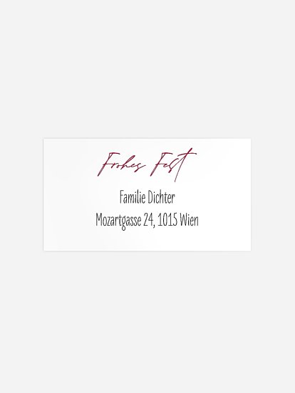 Empfängeraufkleber Weihnachten Clear Christmas