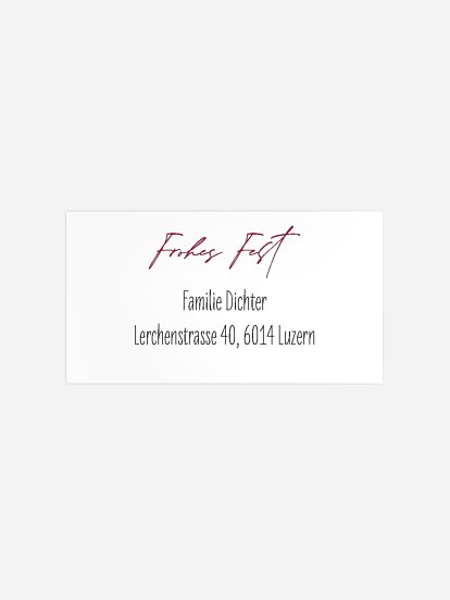 Empfängeraufkleber Weihnachten Clear Christmas