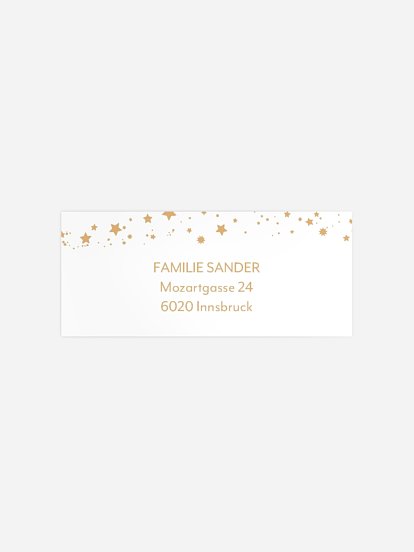 Absenderaufkleber Weihnachten Wintersterne