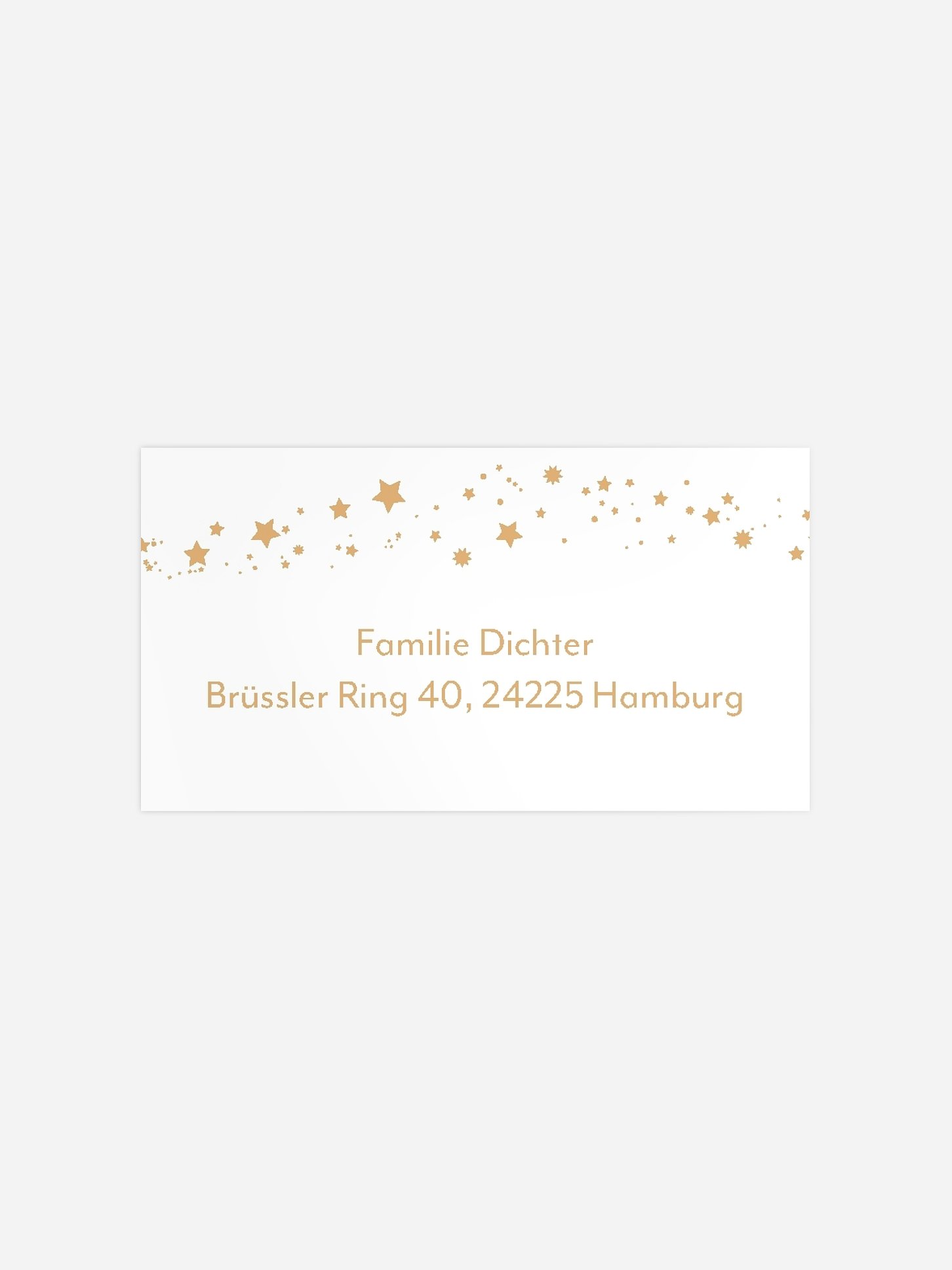 Empfängeraufkleber Weihnachten Wintersterne