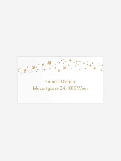 Empfängeraufkleber Weihnachten Wintersterne