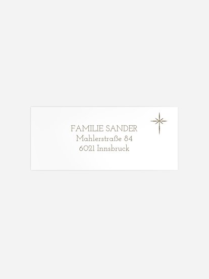 Absenderaufkleber Weihnachten Winternacht