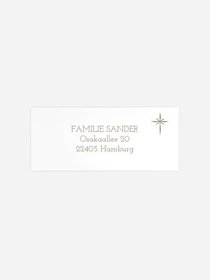 Absenderaufkleber Weihnachten Winternacht