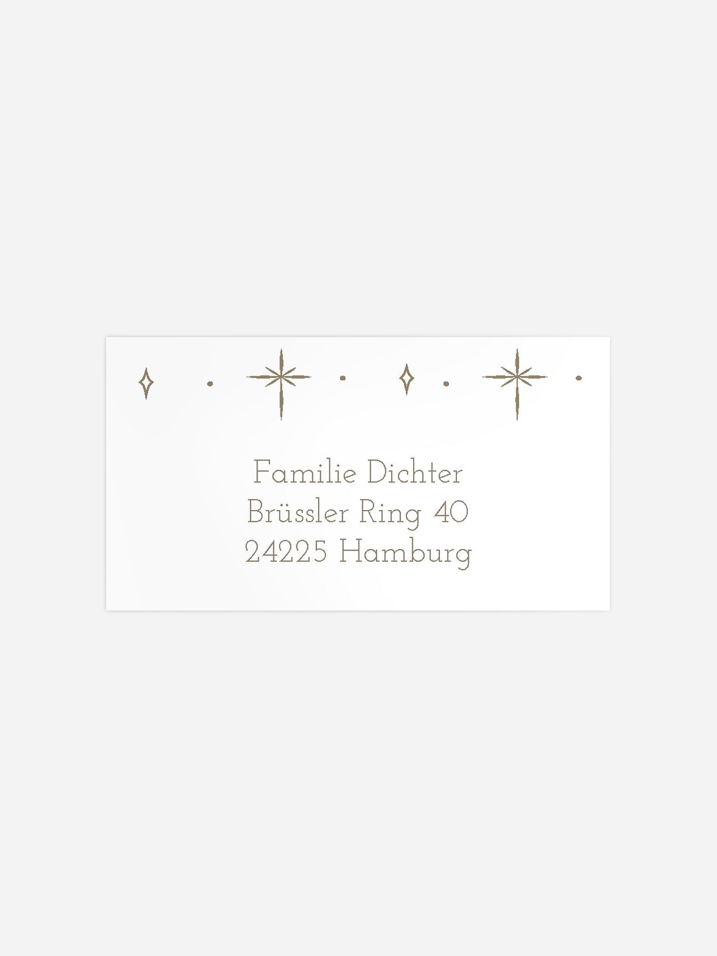 Empfängeraufkleber Weihnachten Winternacht