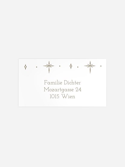 Empfängeraufkleber Weihnachten Winternacht