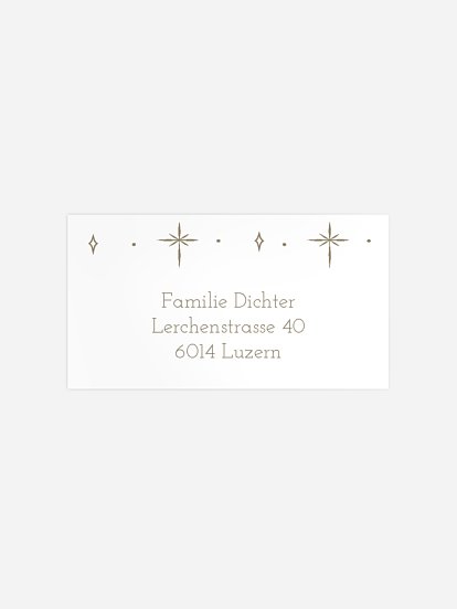 Empfängeraufkleber Weihnachten Winternacht