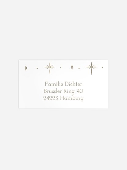 Empfängeraufkleber Weihnachten Winternacht