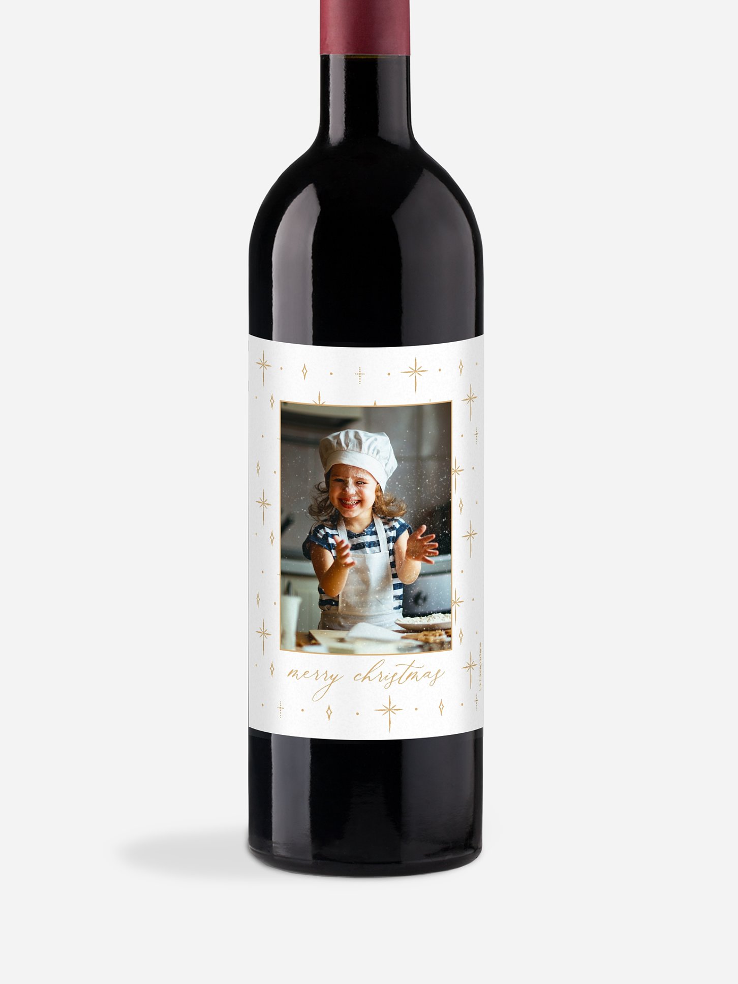 Étiquette pour bouteille Nuit de Noël
