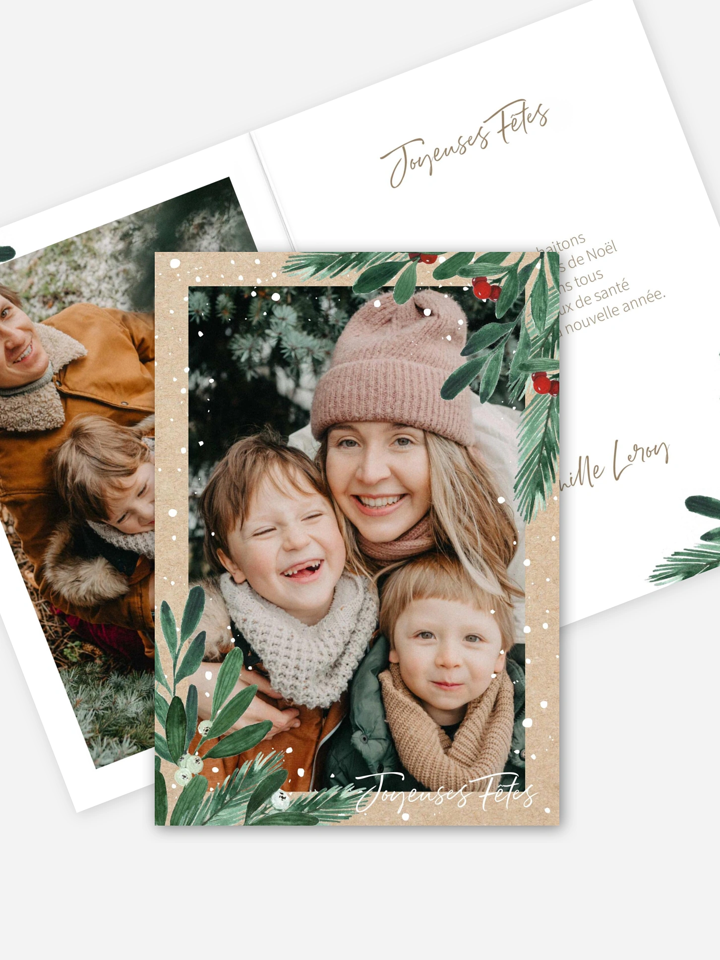 Carte de Noël Noël chic