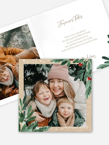 Carte de Noël Noël chic