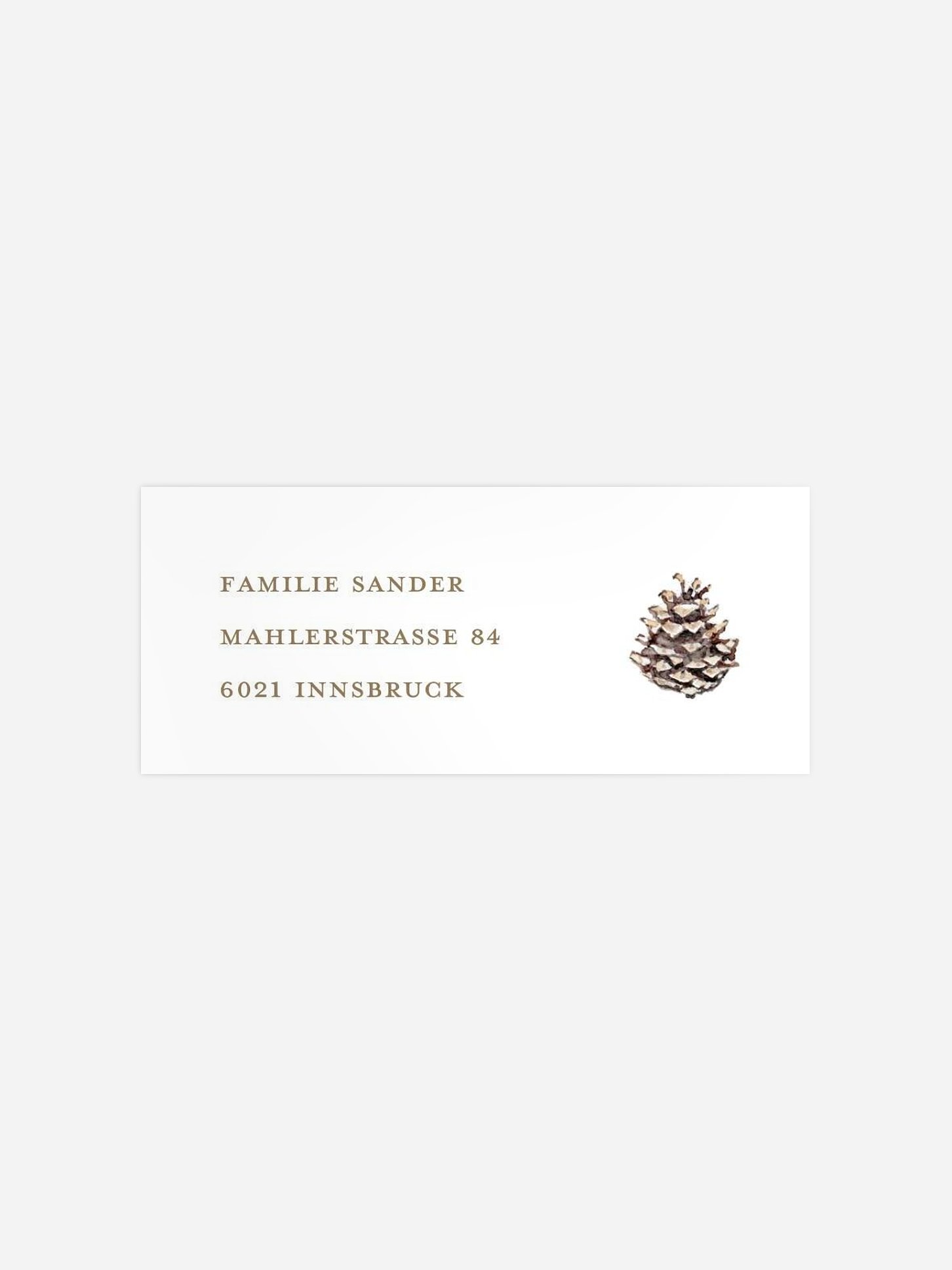 Absenderaufkleber Weihnachten Larch Wreath