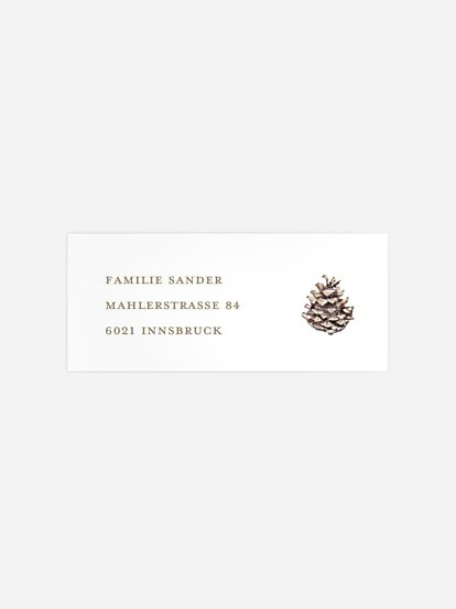 Absenderaufkleber Weihnachten Larch Wreath