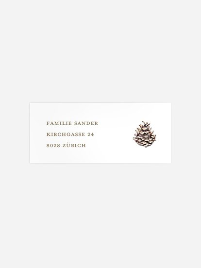 Absenderaufkleber Weihnachten Larch Wreath