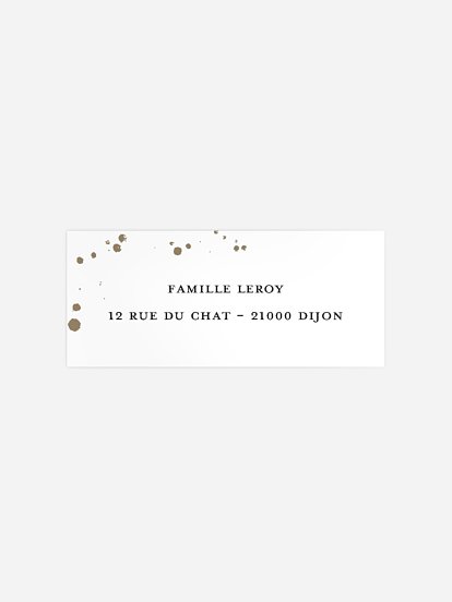 Étiquette expéditeur voeux Notre année