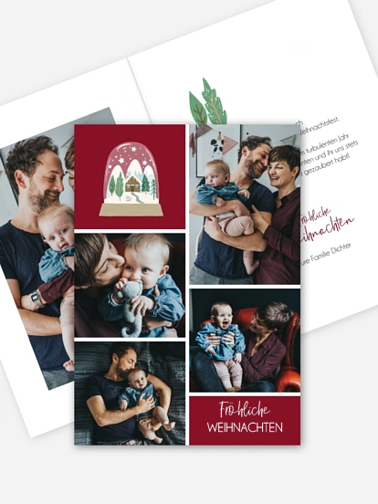 Weihnachtskarte Winterkugel