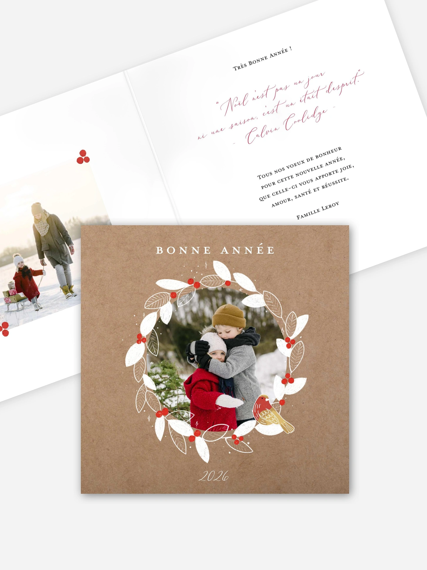 Carte de voeux Baies de Noël