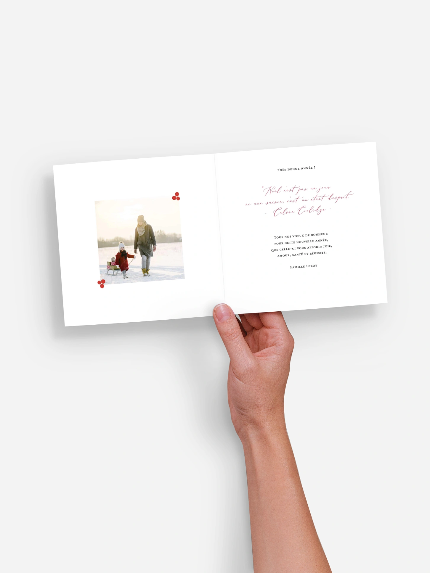 Carte de voeux Baies de Noël