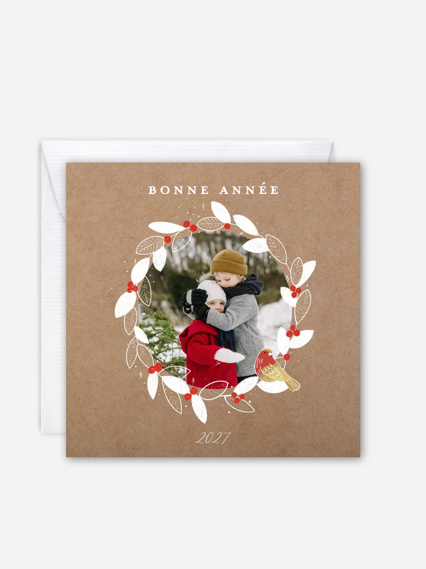 Carte de voeux Baies de Noël