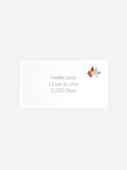 Étiquette destinataire voeux Sapin de photos