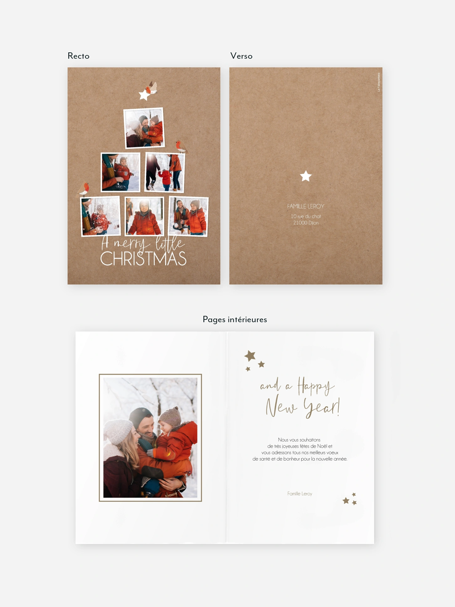 Carte de Noël Sapin de photos