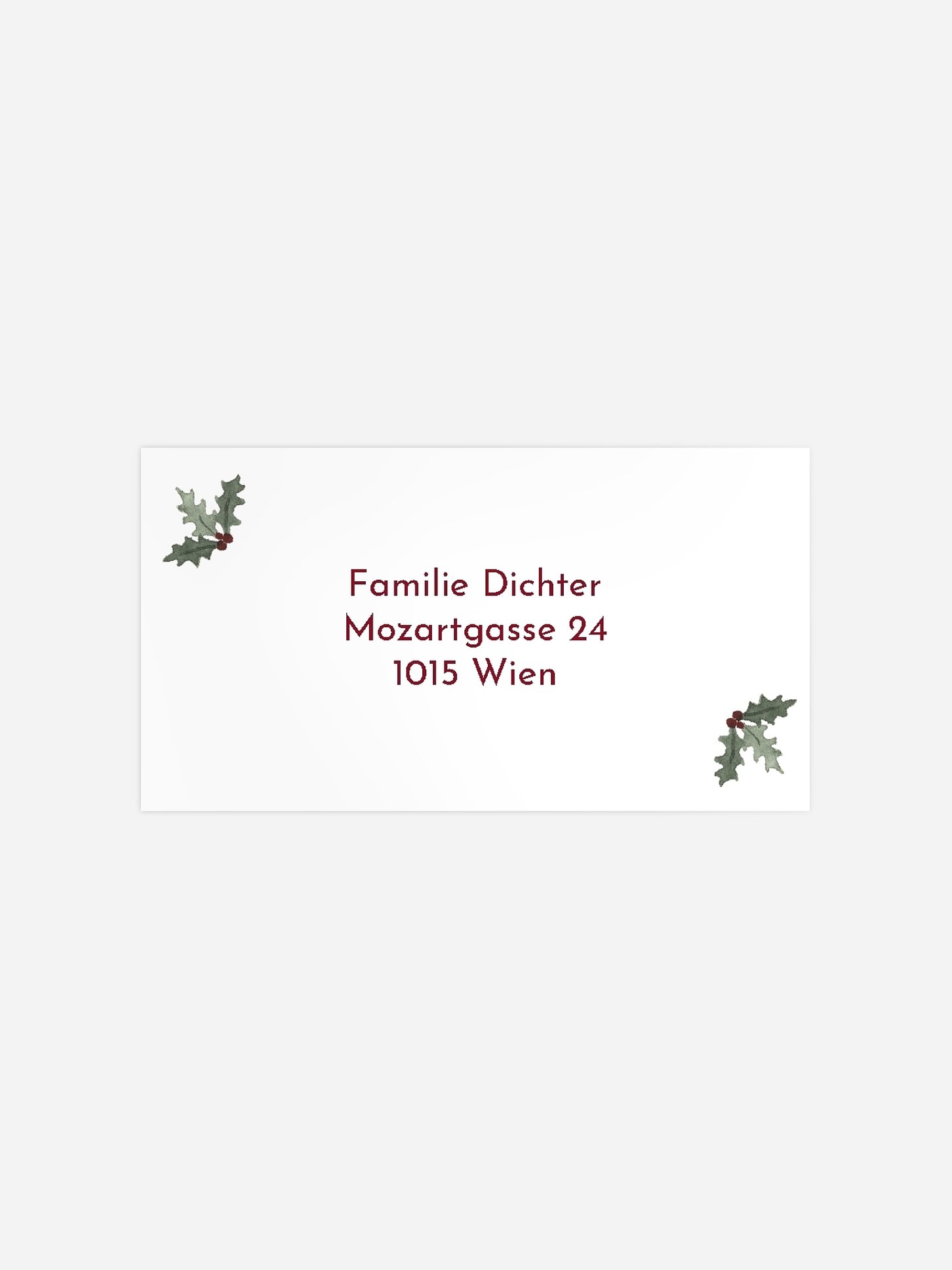 Empfängeraufkleber Weihnachten Jolly