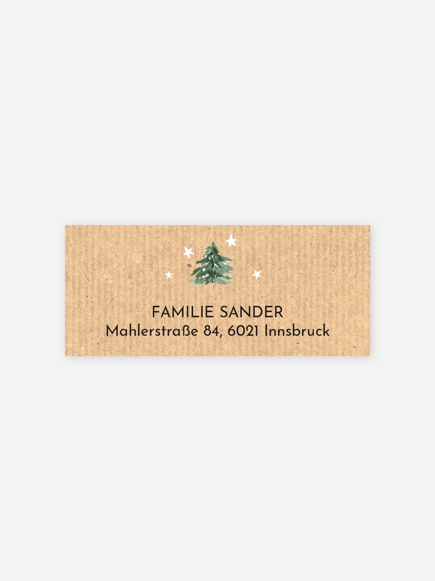 Absenderaufkleber Weihnachten Tannenduft