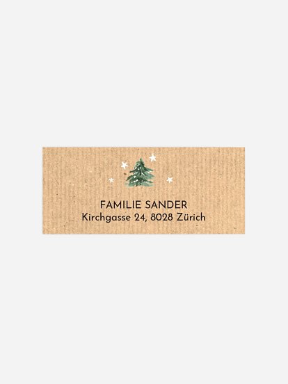 Absenderaufkleber Weihnachten Tannenduft