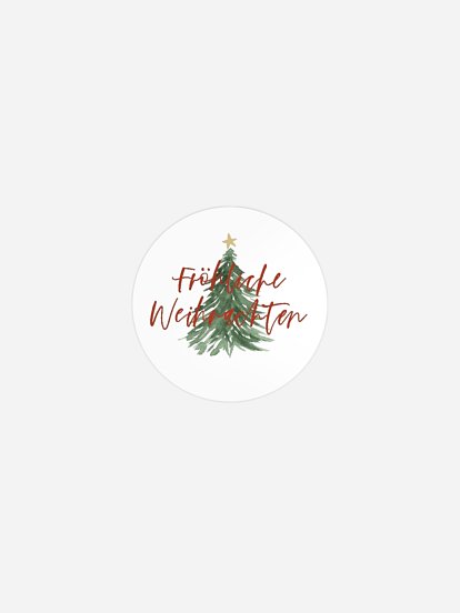 Geschenkaufkleber Weihnachten Tannenduft