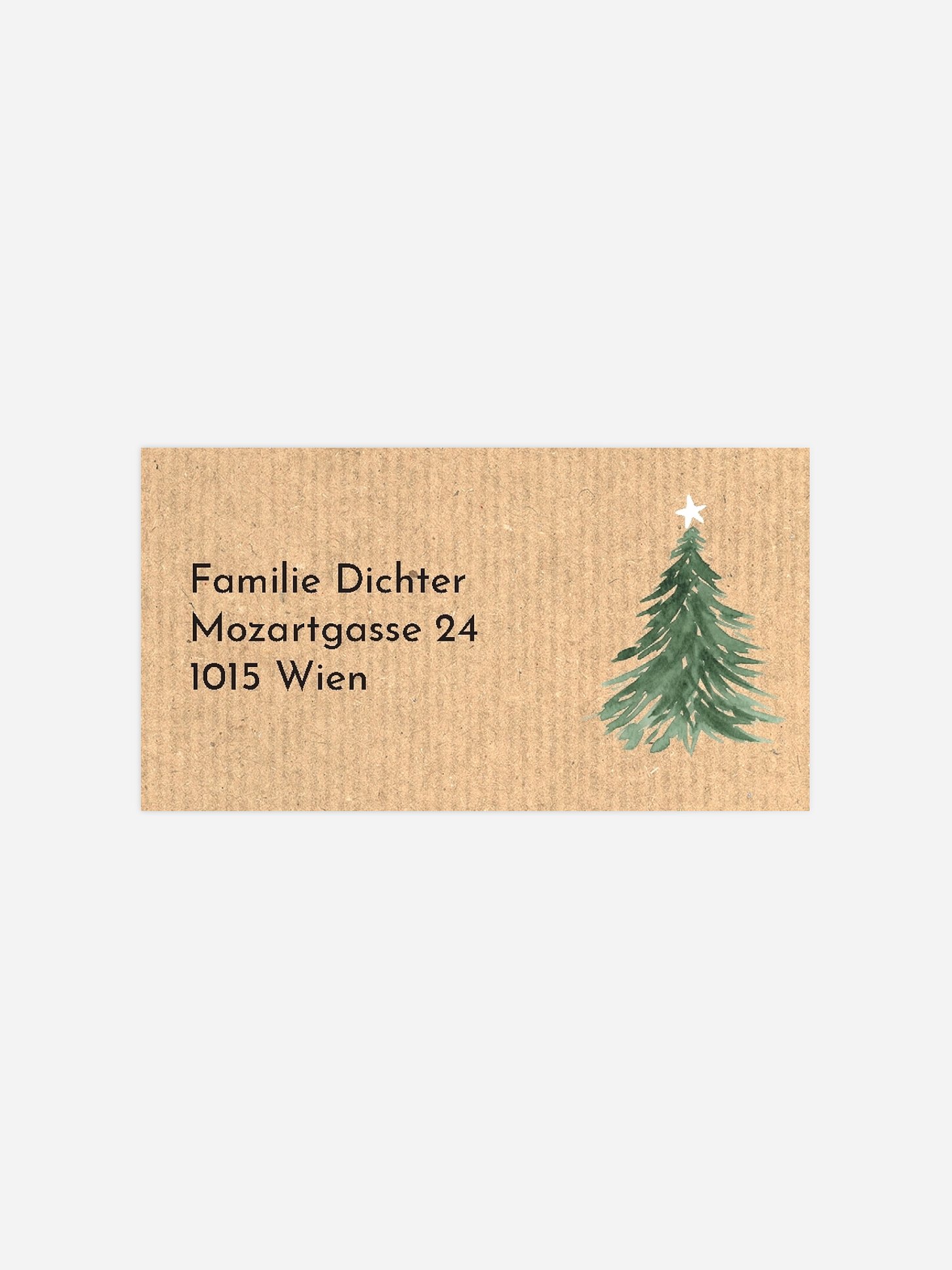 Empfängeraufkleber Weihnachten Tannenduft