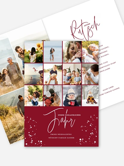 Weihnachtskarte Unglaubliches Jahr