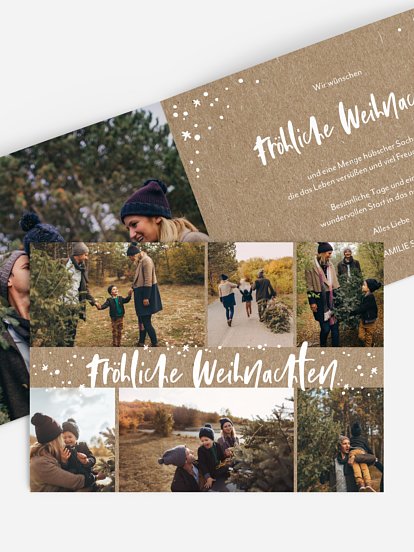 Weihnachtskarte Weihnachtspracht Kraftpapier