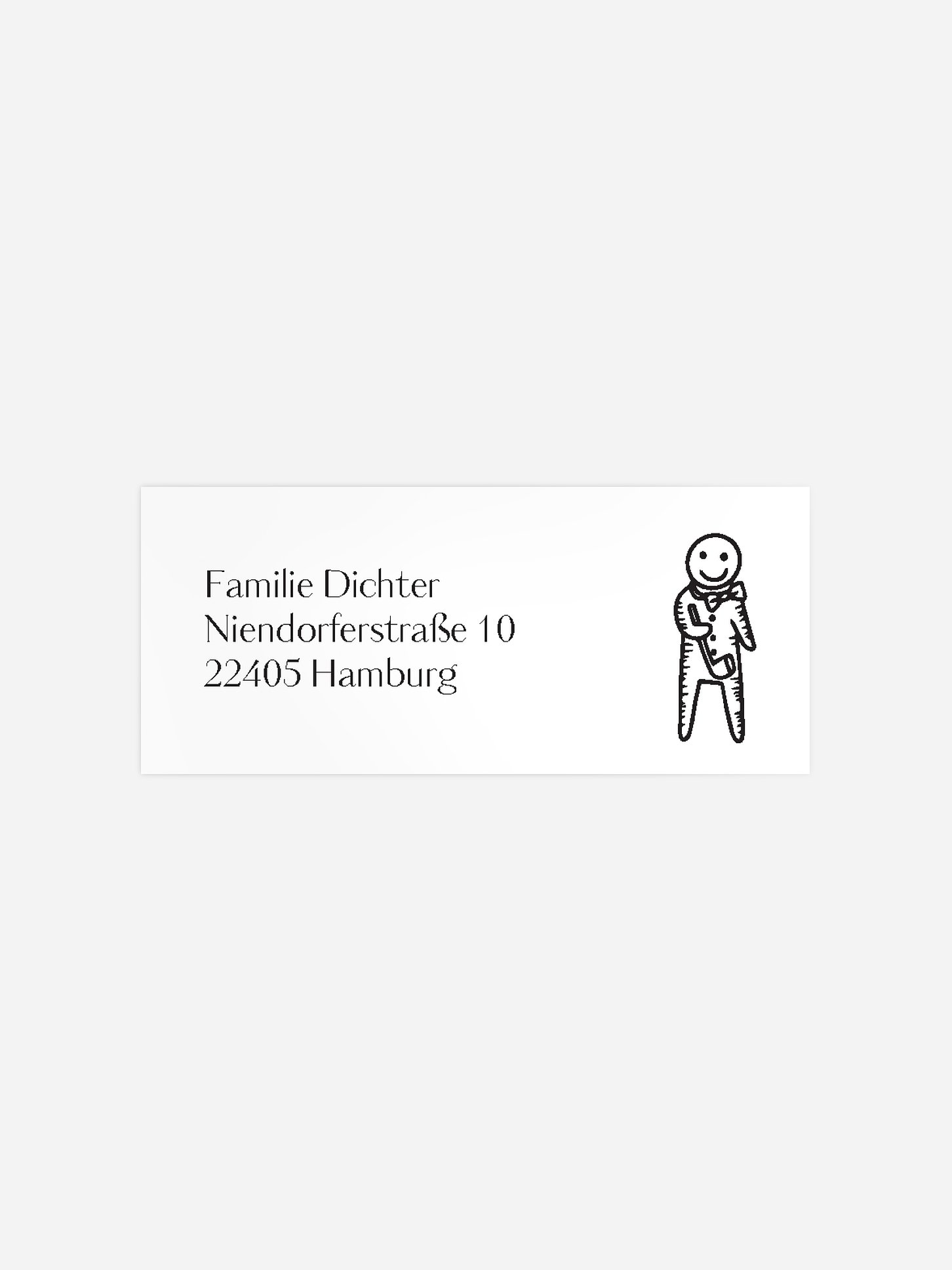 Absenderaufkleber Weihnachten Lettering Christmas Kraftpapier