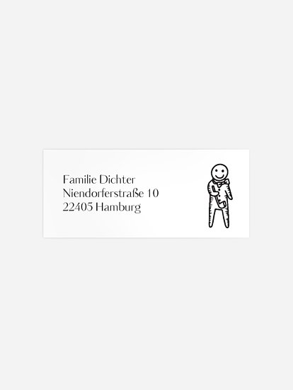 Absenderaufkleber Weihnachten Lettering Christmas Kraftpapier