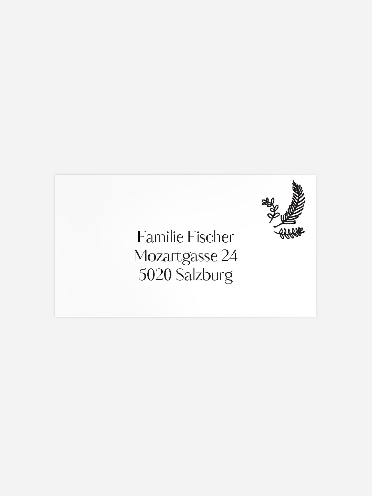 Empfängeraufkleber Weihnachten Lettering Christmas Kraftpapier