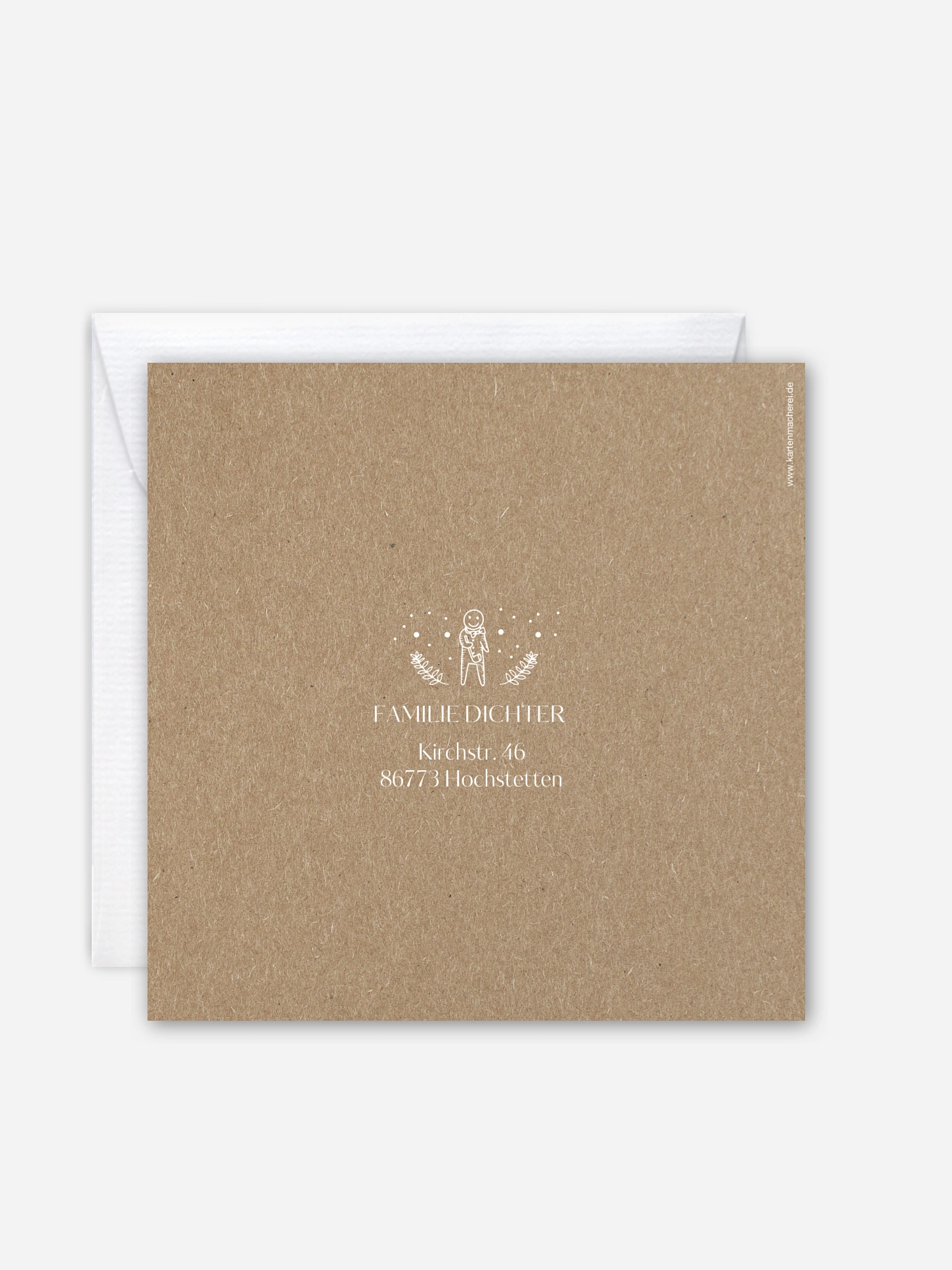 Weihnachtskarte Lettering Christmas Kraftpapier