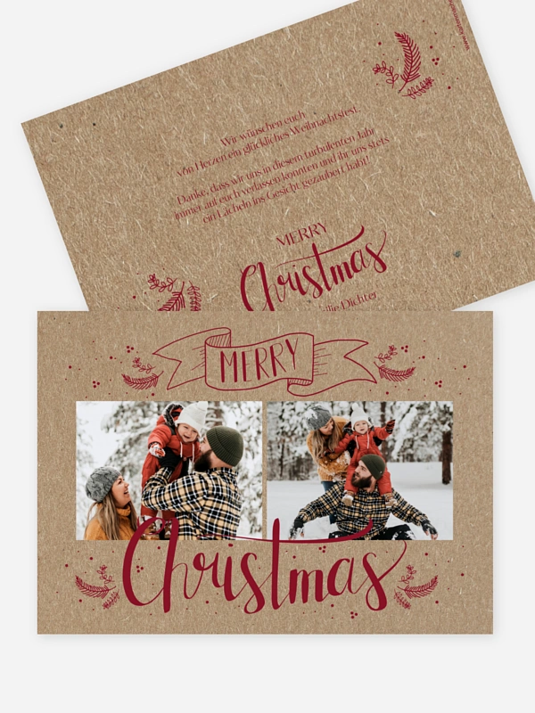 Lettering Christmas Kraftpapier