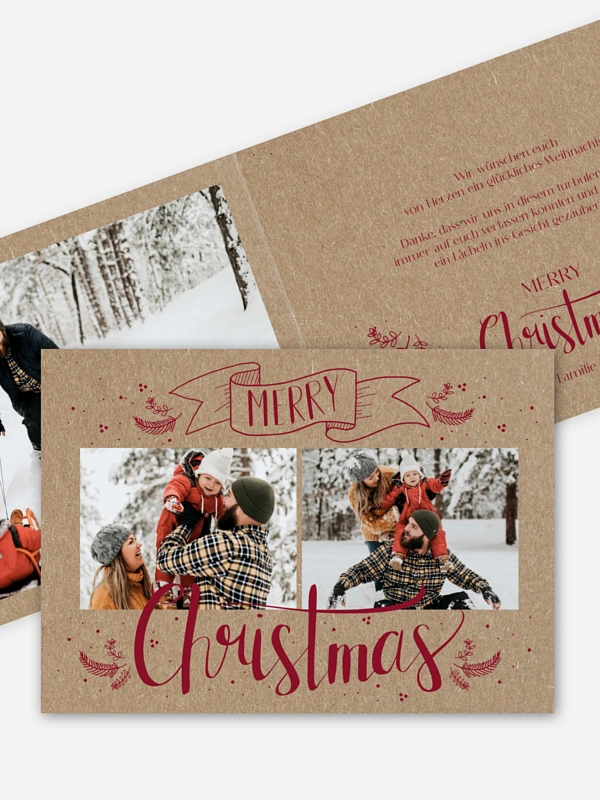 Lettering Christmas Kraftpapier