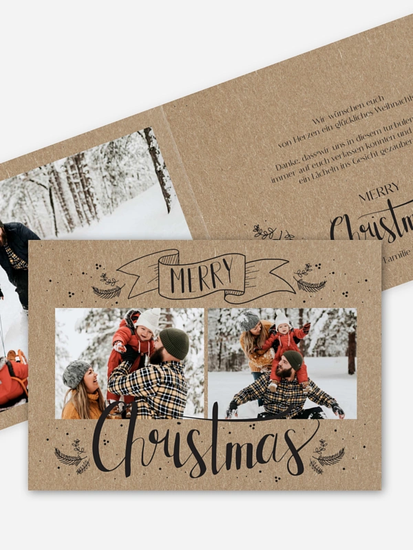 Lettering Christmas Kraftpapier