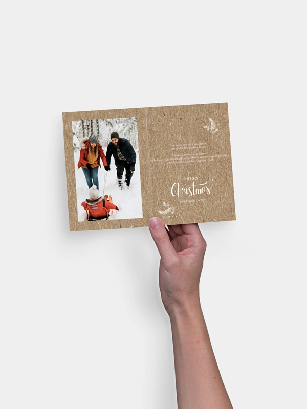 Weihnachtskarte Lettering Christmas Kraftpapier