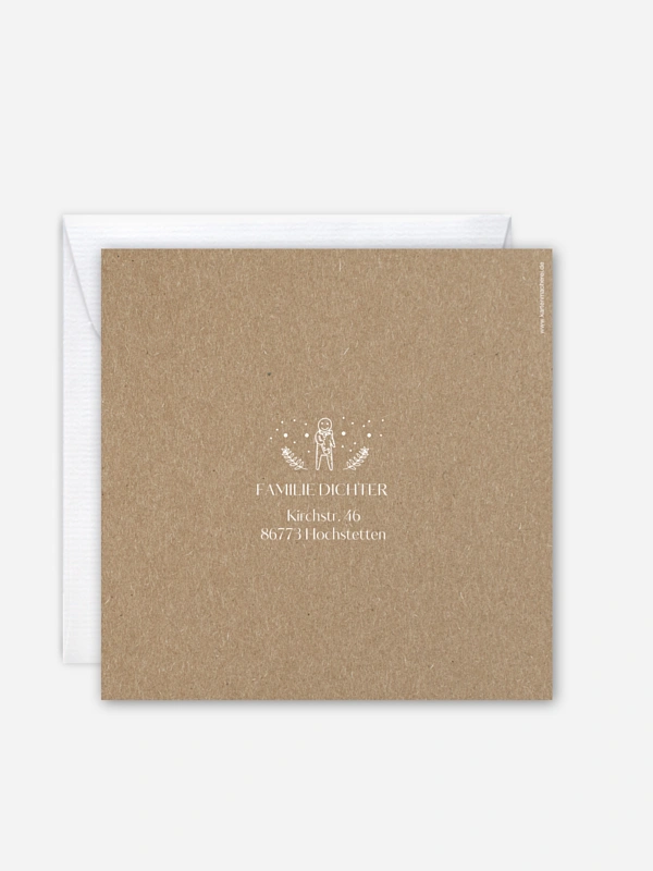 Weihnachtskarte Lettering Christmas Kraftpapier