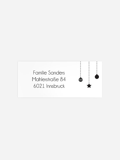 Absenderaufkleber Weihnachten Happy Christmas Kraftpapier