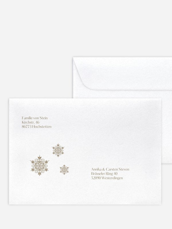 Bedruckte Umschläge Weihnachten Soft Snowflake Kraftpapier