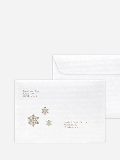 Bedruckte Umschläge Weihnachten Soft Snowflake Kraftpapier