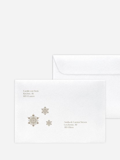 Bedruckte Umschläge Weihnachten Soft Snowflake Kraftpapier
