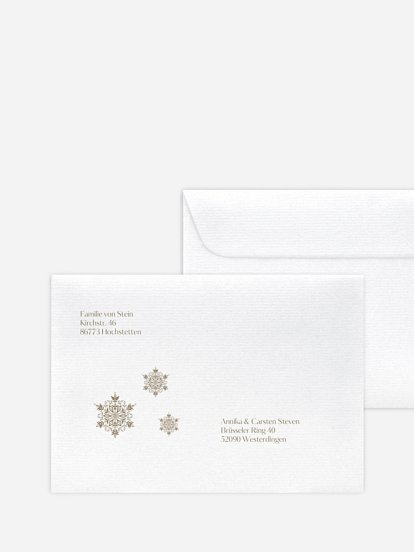 Bedruckte Umschläge Weihnachten Soft Snowflake Kraftpapier